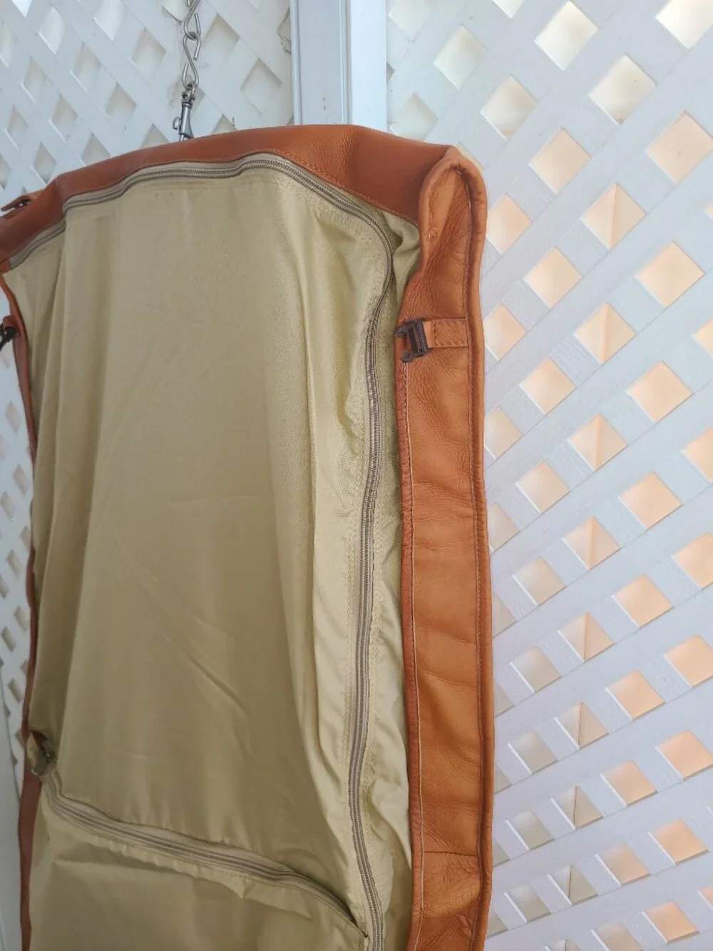 Piel Leather 9428-SDL Elite Garment Bag Saddle